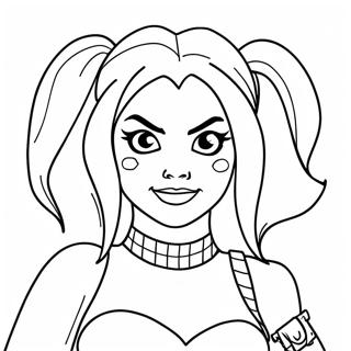 Harley Quinn Simple Pages À Colorier