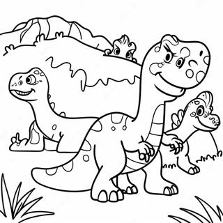 Page A Colorier De La Famille Dinoco Dinosaur 59006-49009