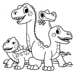 Page A Colorier De La Famille Dinoco Dinosaur 59006-49010