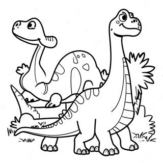 Page A Colorier De La Famille Dinoco Dinosaur 59006-49011