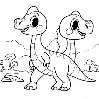 Page A Colorier De La Famille Dinoco Dinosaur 59006-49012