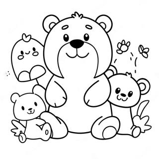 Page A Colorier De Lours Brun Mignon Et Ses Amis 59016-49013