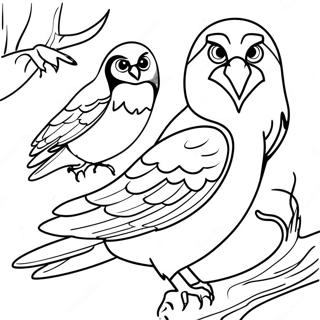 Page A Colorier Des Oiseaux De Proie 59035-49026