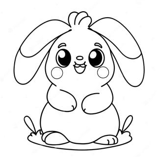 Page A Colorier Peep Mignon Avec Des Oreilles De Lapin 5905-4717