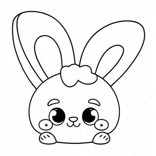 Page A Colorier Peep Mignon Avec Des Oreilles De Lapin 5905-4718