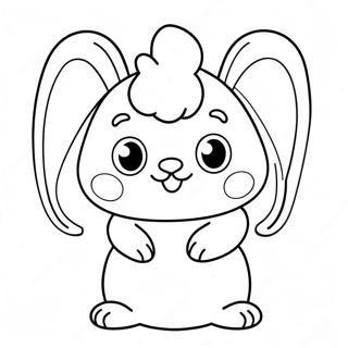 Page A Colorier Peep Mignon Avec Des Oreilles De Lapin 5905-4719