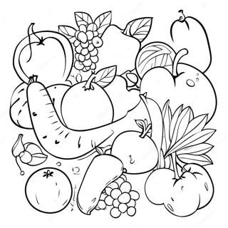 Page A Colorier De Fruits Et Legumes Colores 59136-49105