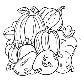 Page A Colorier De Fruits Et Legumes Colores 59136-49107