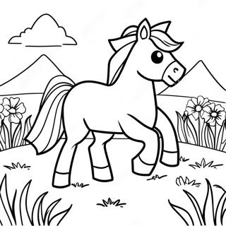 Page A Colorier De Cheval Minecraft Galopant Dans Le Pre 59146-49117