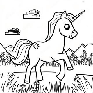 Page A Colorier De Cheval Minecraft Galopant Dans Le Pre 59146-49118