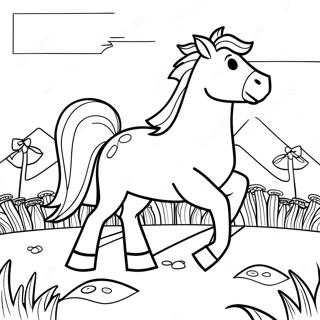 Page A Colorier De Cheval Minecraft Galopant Dans Le Pre 59146-49120