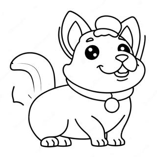 Corgi De Noël Pages À Colorier