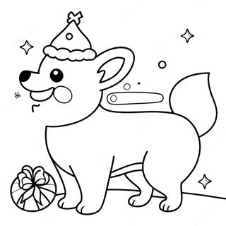 Page A Colorier Corgi De Noel 59155-49122