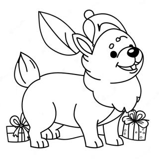 Page A Colorier Corgi De Noel 59155-49124