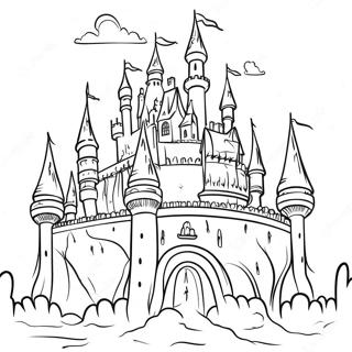 Page A Colorier Le Chateau Fantastique Du Royaume Divise 59267-49198