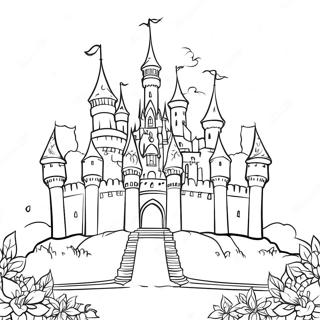 Page A Colorier Le Chateau Fantastique Du Royaume Divise 59267-49199