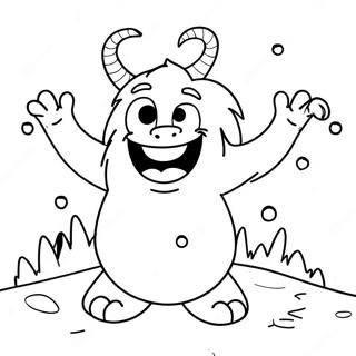 Page A Colorier Le Mignon Monstre De Neige Gele 59277-49215