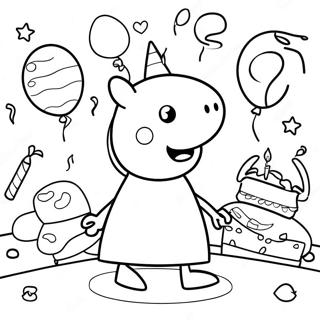 Anniversaire De Peppa Pig Pages À Colorier