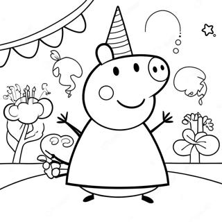 Page A Colorier La Celebration Danniversaire De Peppa Pig 59296-49227