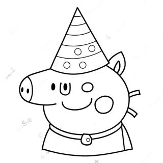 Page A Colorier Le Chapeau De Fete De Peppa Pig 59297-49229