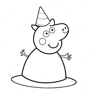 Page A Colorier Le Chapeau De Fete De Peppa Pig 59297-49230