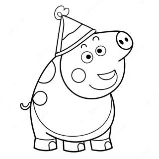 Page A Colorier Le Chapeau De Fete De Peppa Pig 59297-49232