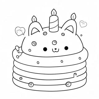 Page A Colorier Pusheen Avec Un Gateau Danniversaire 59317-49241