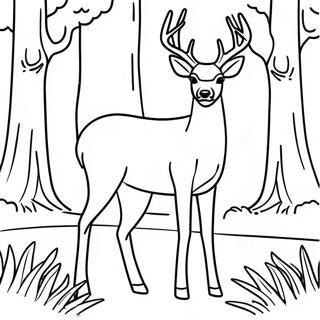 Cerf À Queue Blanche Pages À Colorier