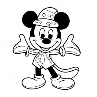 Page A Colorier Mickey Mouse En Costume Effrayant 59377-49293