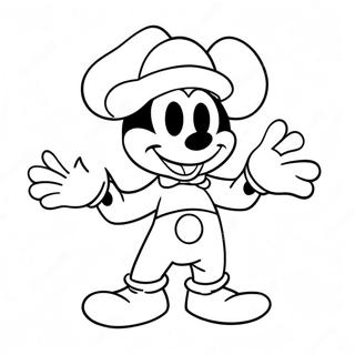 Page A Colorier Mickey Mouse En Costume Effrayant 59377-49294