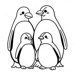 Page A Colorier De La Famille De Pingouins Mignons 59397-49309