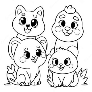 Page A Colorier Des Amis Animaux Adorables 59417-49322