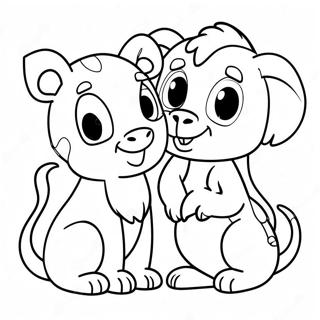 Page A Colorier Des Amis Animaux Adorables 59417-49324