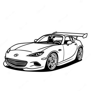 Page A Colorier De La Voiture De Sport Mazda 59437-49342