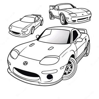 Page A Colorier De La Voiture De Sport Mazda 59437-49343