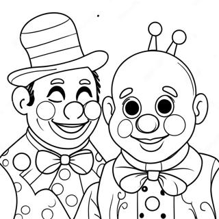 Page A Colorier Des Clowns Fantaisistes Dans Le Cirque Numerique Incroyable 59567-49446