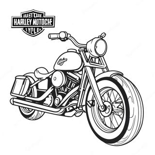 Page A Colorier De La Moto Harley Classique En Action 59597-49470