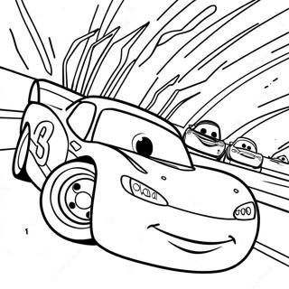 Page A Colorier De Laction De Course De Cars 3 Avec Lightning Mcqueen 59606-49475