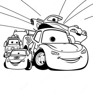 Page A Colorier De Lightning Mcqueen Avec Des Amis 59607-49485