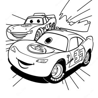 Page A Colorier De Lightning Mcqueen Avec Des Amis 59607-49486