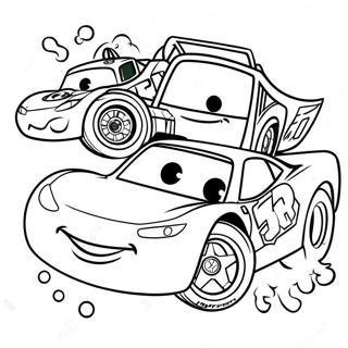 Page A Colorier De Lightning Mcqueen Avec Des Amis 59607-49487