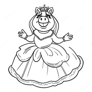 Page A Colorier Miss Piggy En Robe Glamour 59647-49517