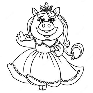 Page A Colorier Miss Piggy En Robe Glamour 59647-49519