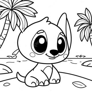 Page A Colorier De Lilo Et Stitch Dans Un Paradis Tropical 59777-49613