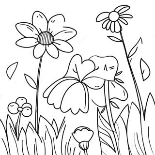 Page A Colorier Du Jardin De Fleurs Sauvages 59806-49636