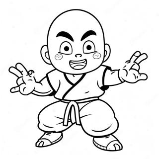 Page A Colorier De Krillin En Action 59827-49656