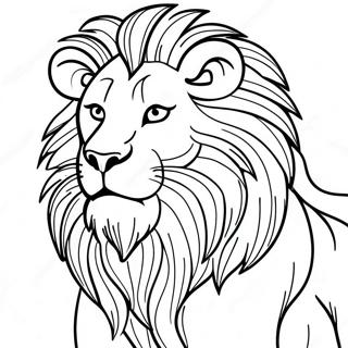 Page A Colorier Lion Majestueux Rugissant 59857-49681