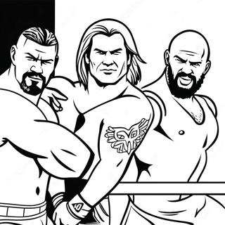 Superstars De La Wwe En Action Page A Colorier 5985-4781