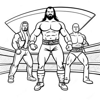 Superstars De La Wwe En Action Page A Colorier 5985-4782