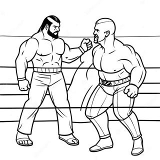 Superstars De La Wwe En Action Page A Colorier 5985-4784